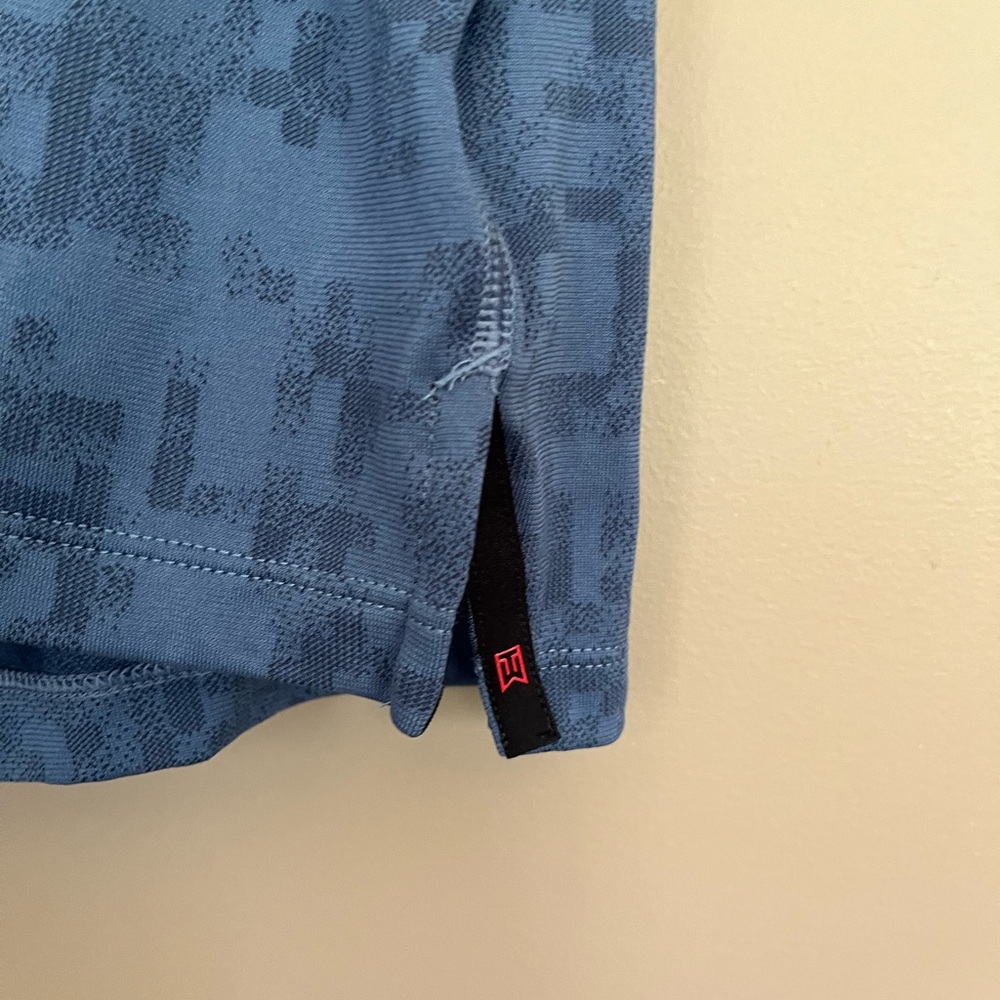 {Nike} Dri-Fit Tiger Woods Short Sleeve Golf Polo in Digi Camo Blue - Mens XL - Picture 7 of 13